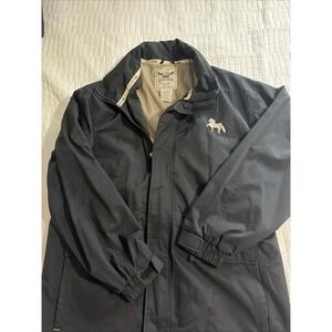 Oarsman 913 Equestrian Riding Jacket Large Navy Blue Full Zip Horse Logo Coat